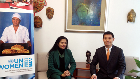 南非首位女性副总统 联合国会见www.z6.comCEO